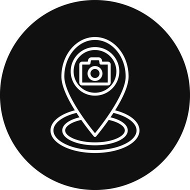 harita işaretleyici vektör sembol tasarımı