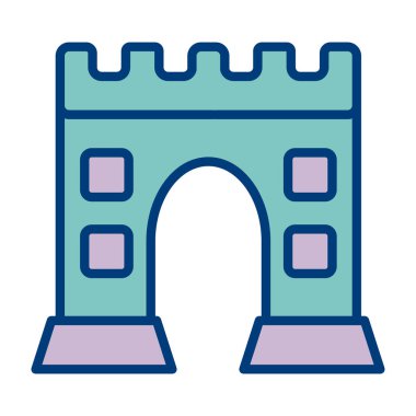 kale ikonu vektör illüstrasyonu