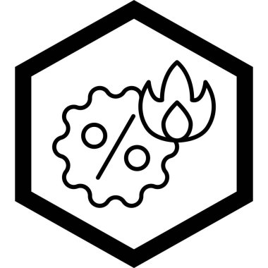 Bir çiçek simgesinin vektör illüstrasyonu