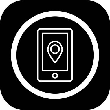 konum vektörü düz simge