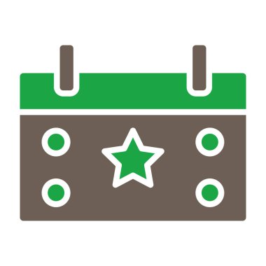 Takvim vektör glif simgesini