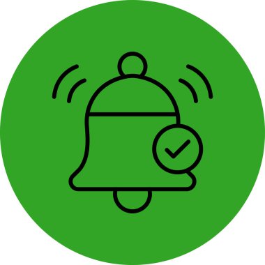 Zil. Web simgesi basit illüstrasyon