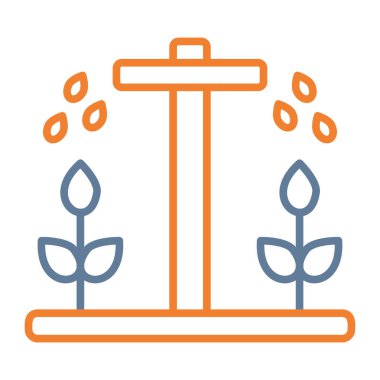 Bir ağaç simgesinin vektör illüstrasyonu