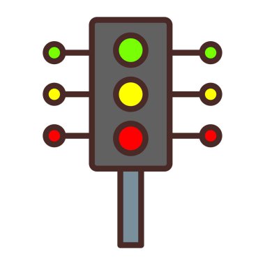 Trafik ışığı vektör illüstrasyonu.
