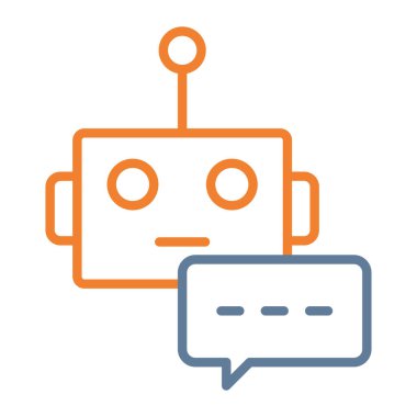 robot düz vektör simgesi