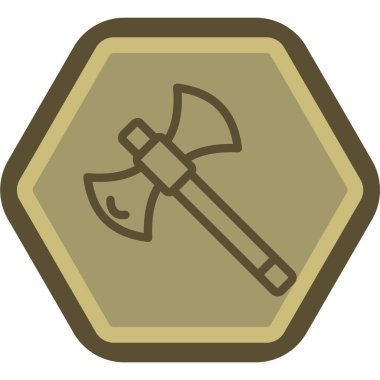 Tek bir izole baltanın vektör çizimi