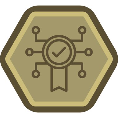 Rozet simge vektör çizim