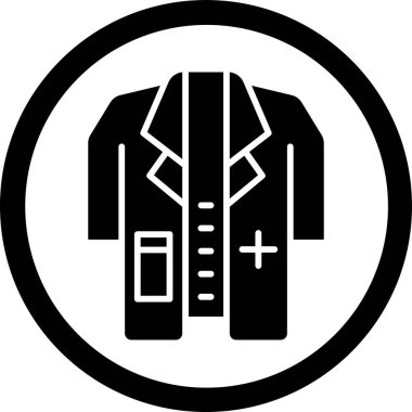 Bir ceket simgesinin vektör illüstrasyonu