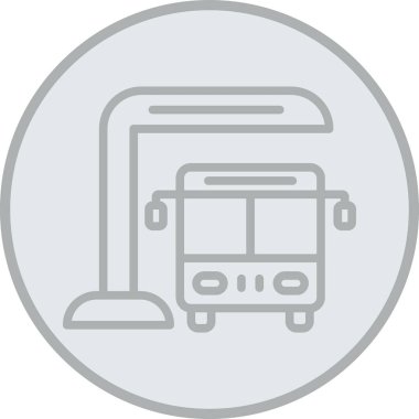 Otobüs durağı vektör simgesi