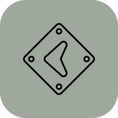 Bir yol simgesinin vektör illüstrasyonu