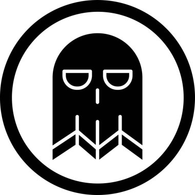 Bir kafatası simgesinin vektör çizimi