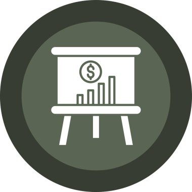 finansal büyüme düz yuvarlanmış vektör simgesi