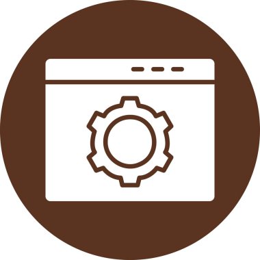 Dişliler. Web simgesi vektör illüstrasyonu