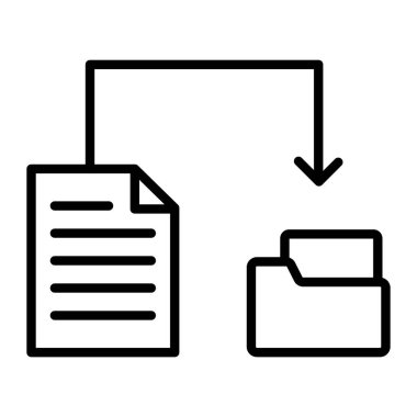 dosya vektörü ince çizgi simgesi