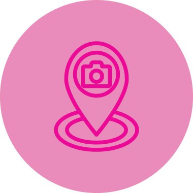 Vektör konumu simge illüstrasyonu