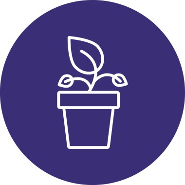 Bitki simgesinin vektör illüstrasyonu