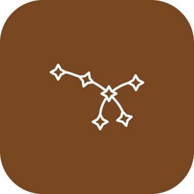 Web, mobil için kahverengi çizgi simgesi