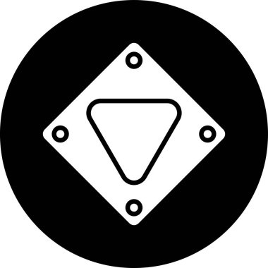 Elmas. Web simgesi basit illüstrasyon