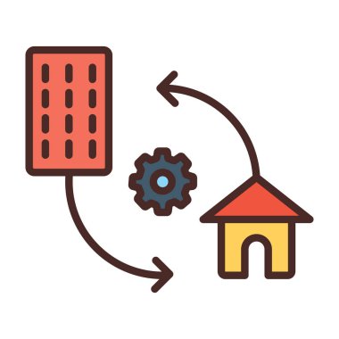 yapı ve inşaat vektör simgesi