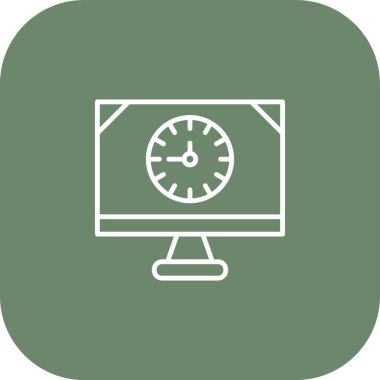 bilgisayar izleme simgesi, vektör illüstrasyonu