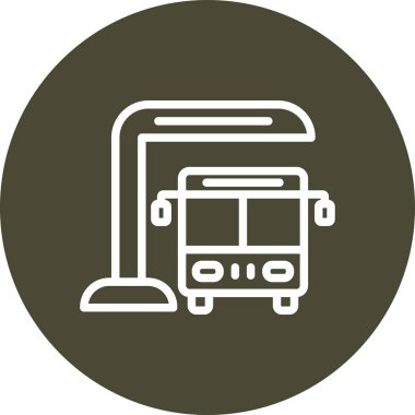 Bir otobüsün vektör illüstrasyonu