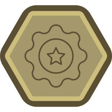 Bir yıldız simgesinin vektör illüstrasyonu