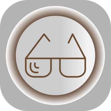 Benzersiz gözlük vektör simgesi