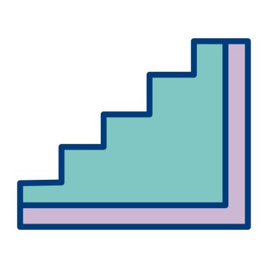 Grafik çizelgesi simgesi. çizelge grafik vektör rengi düz izole