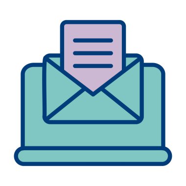 E-posta. Web simgesi basit illüstrasyon