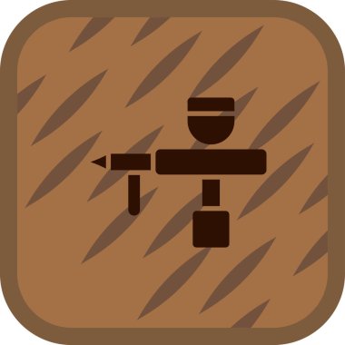 tahta işaret simgesi vektör illüstrasyonu