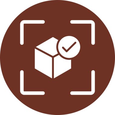 Bir kutu simgesinin vektör illüstrasyonu