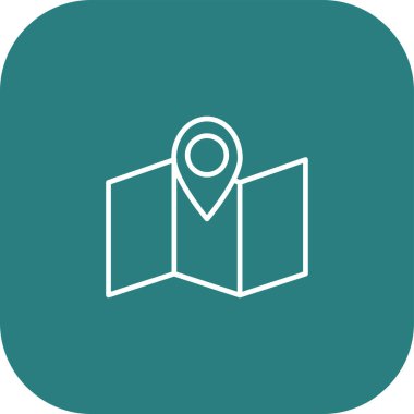 Benzersiz konum vektör simgesi