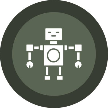 Robot simgesinin vektör illüstrasyonu, teknoloji kavramı