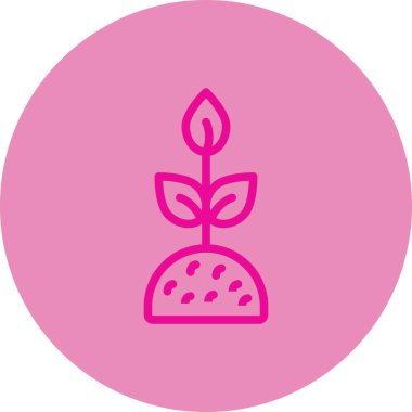 Bir bitki simgesinin vektör illüstrasyonu