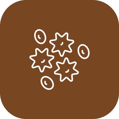 Bisküvi simgesinin vektör illüstrasyonu