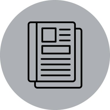 vektör gazete simgesi çizimi