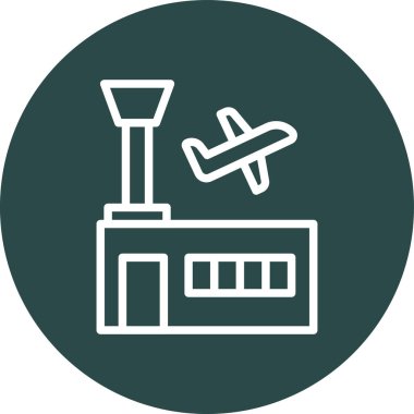 Modern havaalanı simgesinin vektör illüstrasyonu