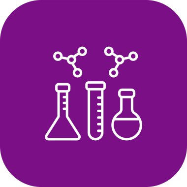 Kimya ikonu, bilim simgesi vektör illüstrasyonu