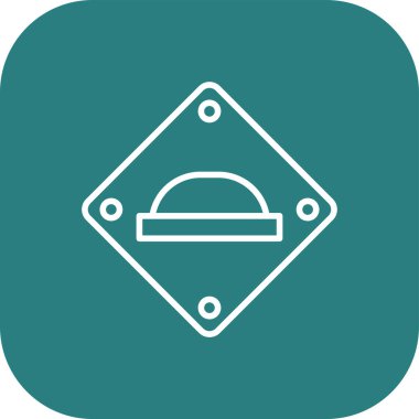 Benzersiz otel vektör çizgisi simgesi