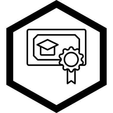 Sertifika vektör simgesi modern simgesi