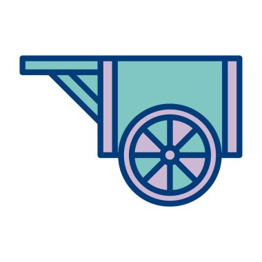 Taşıyıcı ikon vektörü. İnce çizgi işareti. izole edilmiş sınır sembolü çizimi