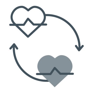 ok çizgisi ikonuna sahip kalp, vektör işareti arka planında aşk ve kalp sembolü kavramı