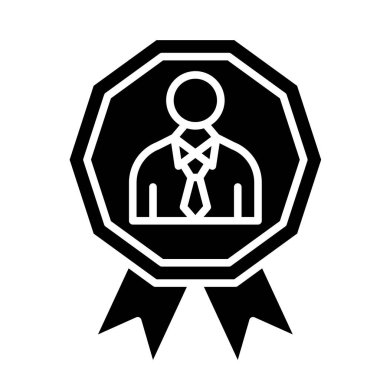 ödül vektörü glyph düz simgesi