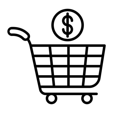 Alışveriş arabası simgesi, taslak biçimi