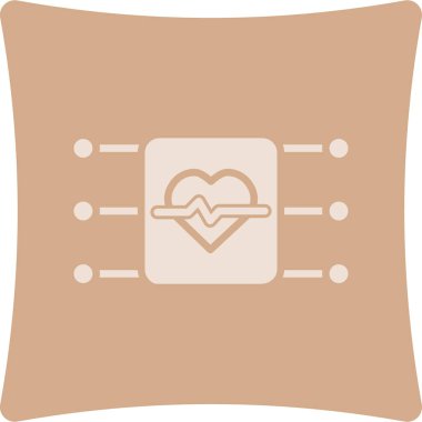 Kalp yastığı ikonu. vektör illüstrasyonu