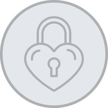 kalp kilidi simgesi ana hat biçiminde