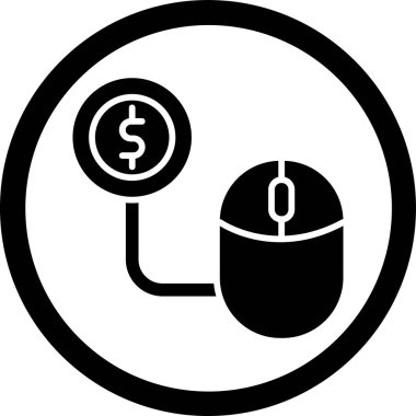 Para simgesi, vektör illüstrasyonu