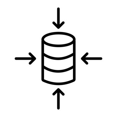 Web ve mobil için vektör veritabanı simgesi.