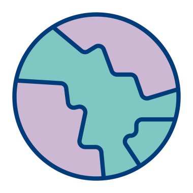 dünya haritası simgesi, özet biçimi