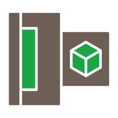 Ahşap kutu simgesinin vektör çizimi